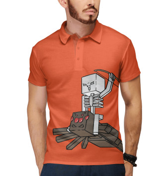Мужское Рубашка поло Minecraft Зомби