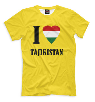 Мужская Футболка I love Tajikistan