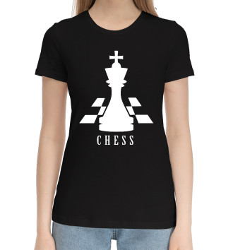 Женская Хлопковая футболка Chess