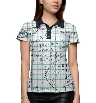 Женское Рубашка поло Математика