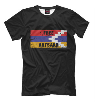 Мужская Футболка Free Artsakh