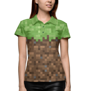 Женское Рубашка поло Minecraft Текстура