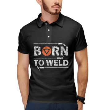 Мужское Рубашка поло Born to weld