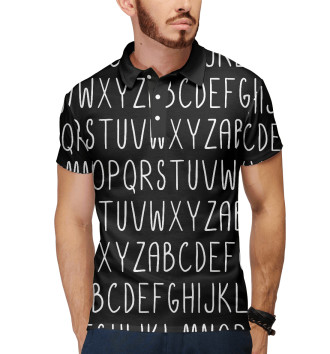 Мужское Рубашка поло Буквы