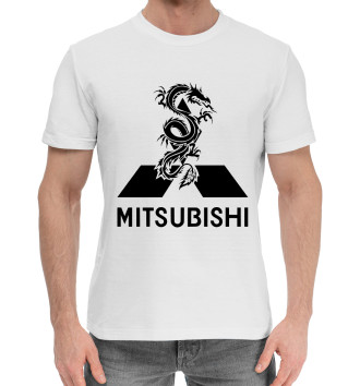 Мужская Хлопковая футболка Mitsubishi Dragon Logo Jdm