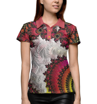 Женское Рубашка поло Color fractal abstraction
