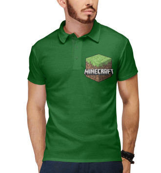 Мужское Рубашка поло Minecraft Grass