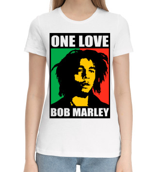 Женская Хлопковая футболка Боб Марли
