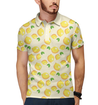 Мужское Рубашка поло Лимон