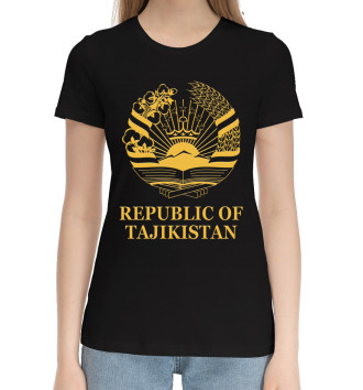Женская Хлопковая футболка Republic of Tajikistan