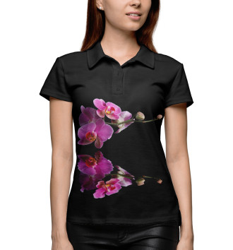 Женское Рубашка поло Орхидеи