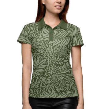 Женское Рубашка поло Flowers Green