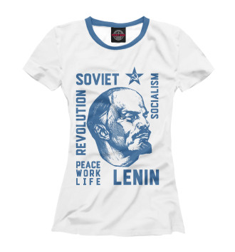 Женская Футболка Ленин