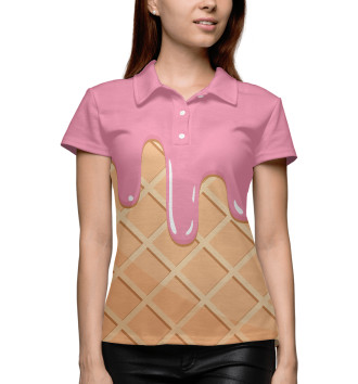 Женское Рубашка поло Мороженое