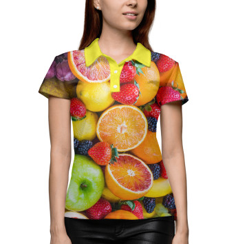 Женское Рубашка поло фруктовый винегрет