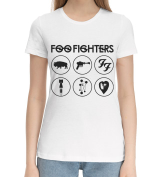 Женская Хлопковая футболка Foo Fighters