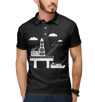 Мужское Рубашка поло Нефтяная платформа