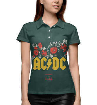 Женское Рубашка поло AC/DC Highway to Hell