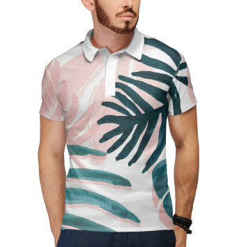 Мужское Рубашка поло Пальмовые листья