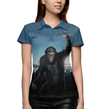 Женское Рубашка поло Восстание планеты обезьян