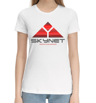 Женская Хлопковая футболка Skynet