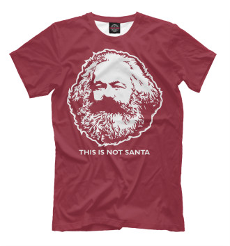 Мужская Футболка Карл Маркс не Санта