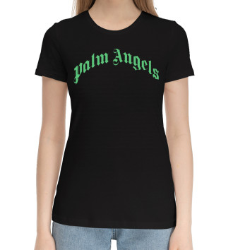 Женская Хлопковая футболка Palm Angels
