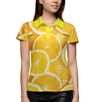 Женское Рубашка поло Апельсины