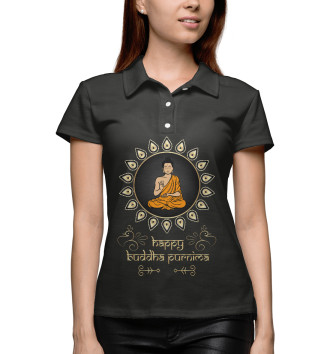 Женское Рубашка поло Будда