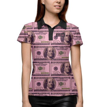 Женское Рубашка поло Тысячу долларов - талисман для привлечения денег