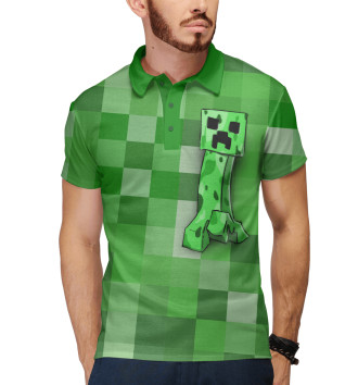 Мужское Рубашка поло Minecraft Creeper