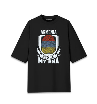 Женская Хлопковая футболка оверсайз Армения в ДНК