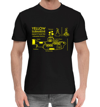 Мужская Хлопковая футболка Yellow Submarine