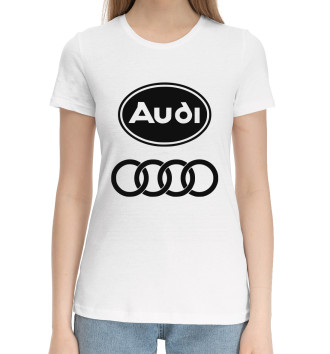 Женская Хлопковая футболка AUDI
