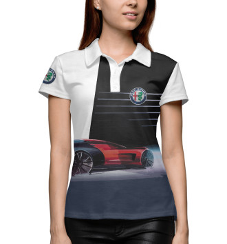 Женское Рубашка поло Alfa Romeo sketch