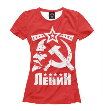 Футболка для девочек Ленин СССР