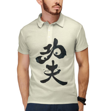Мужское Рубашка поло Panda Hieroglyph