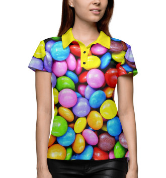 Женское Рубашка поло Candy color
