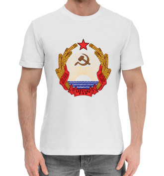 Мужская Хлопковая футболка Латвийская ССР