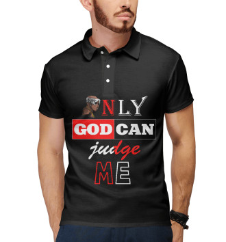Мужское Рубашка поло Only god can judge me