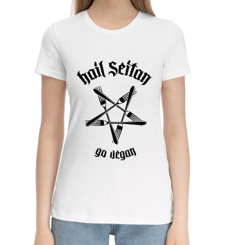 Женская Хлопковая футболка Hail Seitan