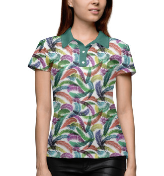 Женское Рубашка поло Пальмовые ветви