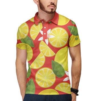 Мужское Рубашка поло Лимоны