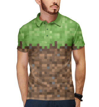 Мужское Рубашка поло Minecraft Текстура