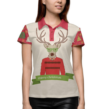 Женское Рубашка поло Oh my Deer
