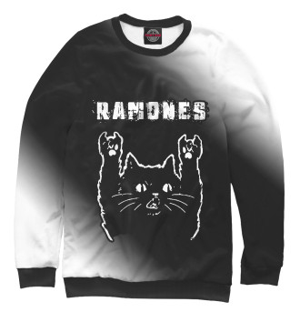 Свитшот для девочек Ramones + Рок Кот