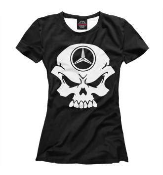 Женская Футболка Mercedes-Benz (череп)