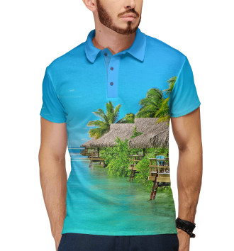 Мужское Рубашка поло Бунгало на берегу