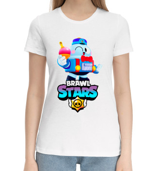 Женская Хлопковая футболка BRAWL STARS / LOU.