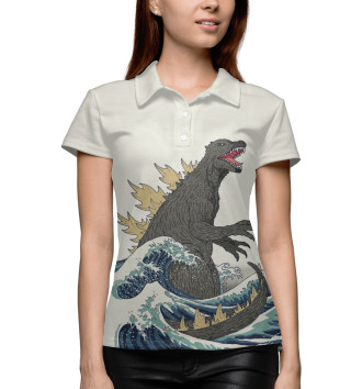 Женское Рубашка поло Godzilla